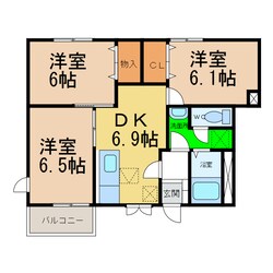 ハッピースクエアーⅢの物件間取画像